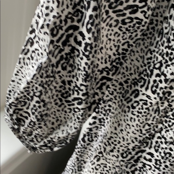 Zara Black and White Animal Print Dress - Picture 4 of 4